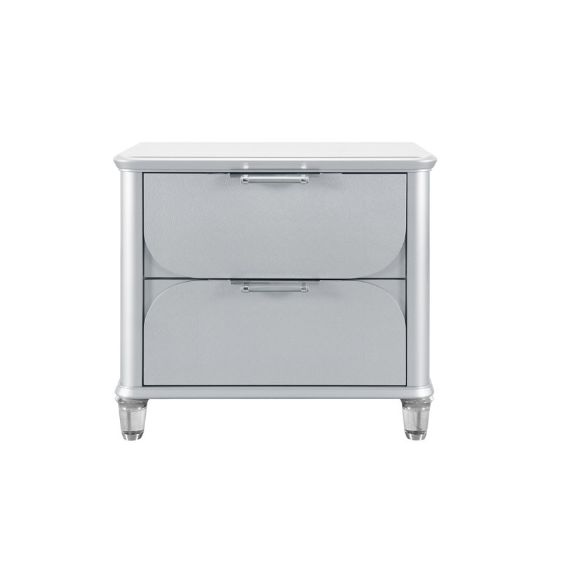 Table de chevet LAURA SILVER (comprend seulement la table de chevet)