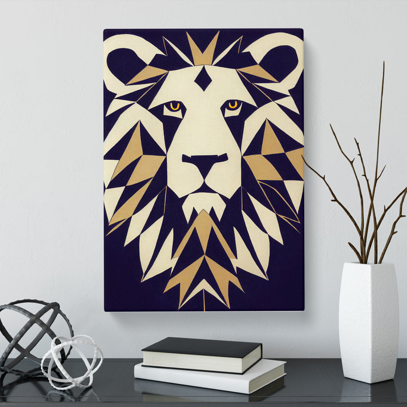 Contemporary Lion Vol.2 - Wrapped Canvas, 76cm H x 50cm W x 3cm D