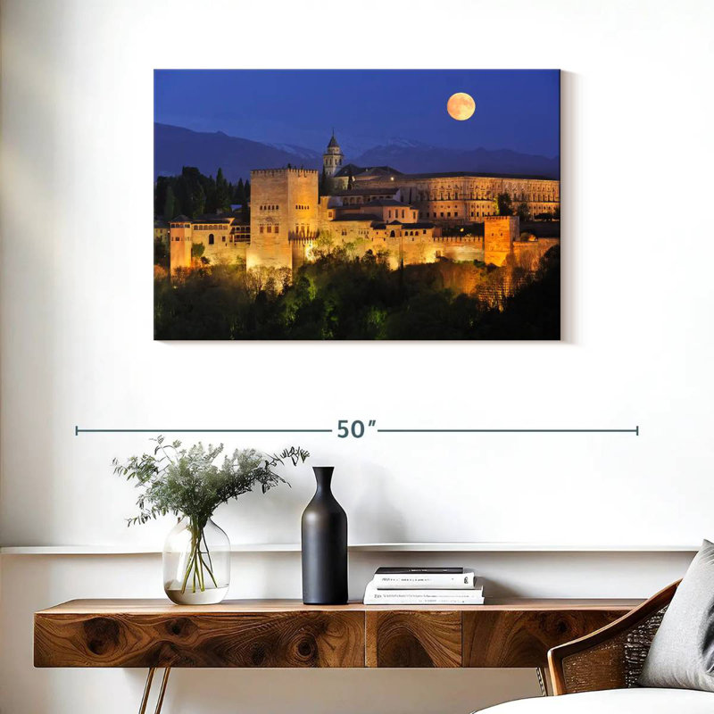 Camion pleine lune au palais de l'Alhambra, H 24 po x l 36 po