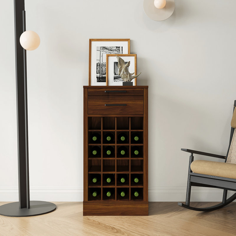 Armoire de rangement pour le vin modulaire, Noyer brun
