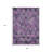 3' X 5' Eggplant Plum And Lavender Aztec Washable Indoor Outdoor Area Rug