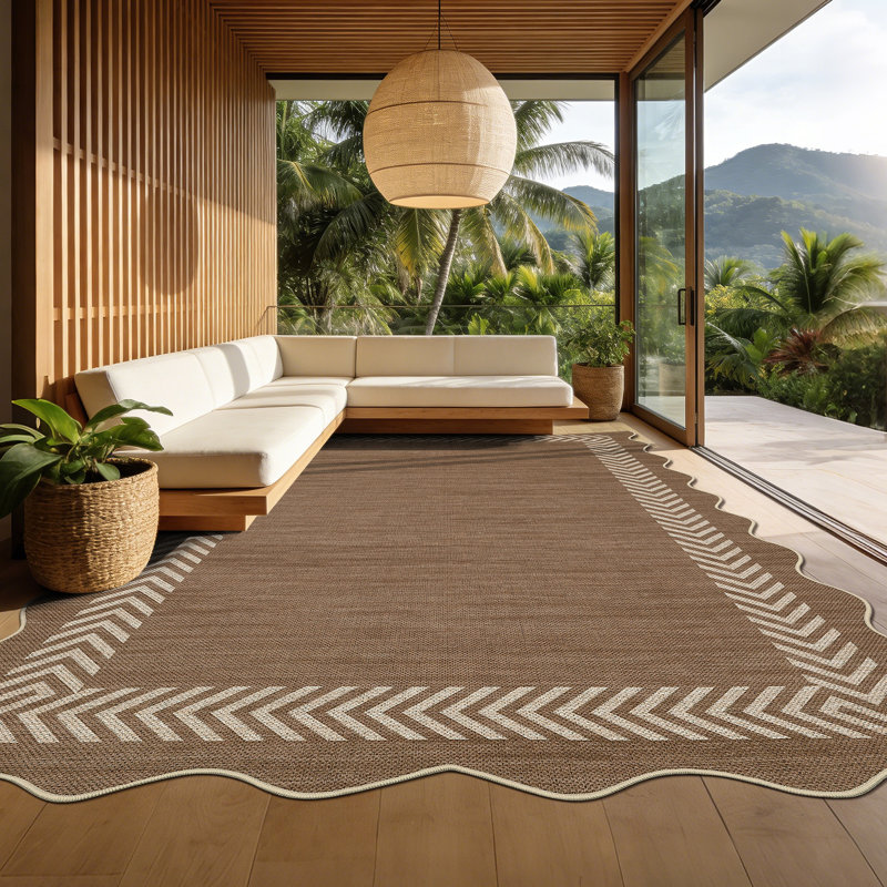 Tapis intérieur en jute pour terrasse, tapis antidérapant et antidérapant pour salle à manger, Brun