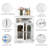 Floor Corner Accent Cabinet With Two Doors And Shelves, Free-standing Corner Storage Cabinets