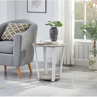 Table de bout ronde avec tablette Elysian