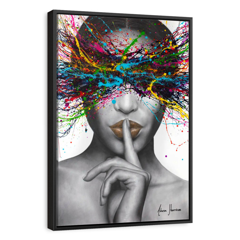 Sounds Of Silence, Cadre flottant noir, 17 po x 25 po