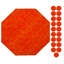 Ensemble de tapis touffetés en nylon orange foncé Azzahra-2147220396
