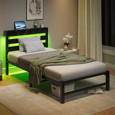 Full & Double Lighted Headboard Beds