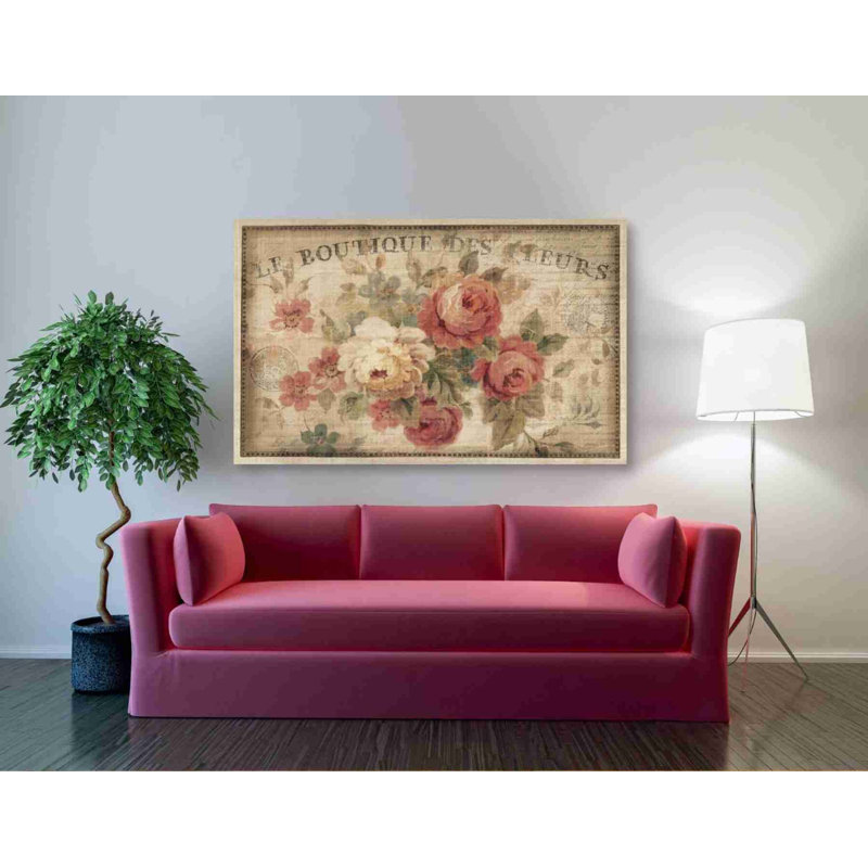 «Parisian Flowers III» par Danhui Nai, art mural sur toile, H 40 po x l 60 po x P 1,5 po