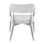 Chaise contemporaine en bois brossé gris et tissu gris clair avec accent argenté - ensemble de 2
