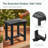  Outdoor All Weather Patio HDPE Side Table, Little Stool-1921709564