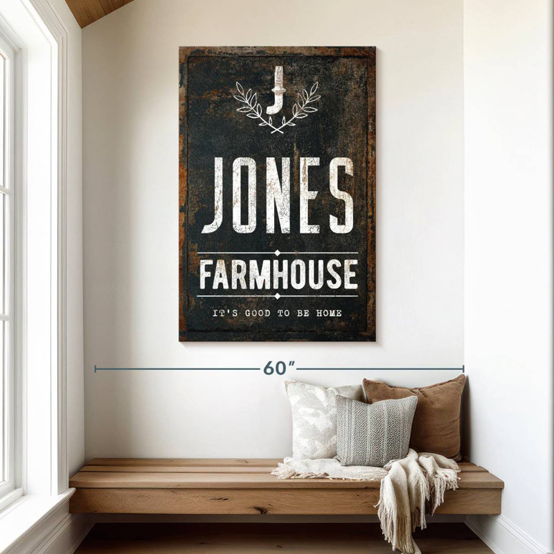 Kema Jones Farmhouse Wall Sign, 48" H x 32" W