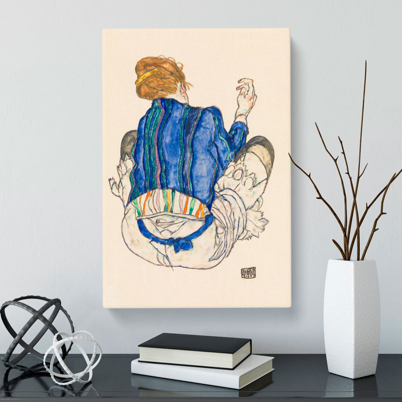 Seated Woman Vol.2 by Egon Schiele - Wrapped Canvas, 60cm H x 40cm W x 3cm D