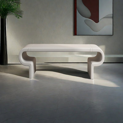 Banc rembourré en cuir Ruperto