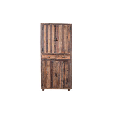 Wooden Almirah W/4 Doors And 2 Drawers