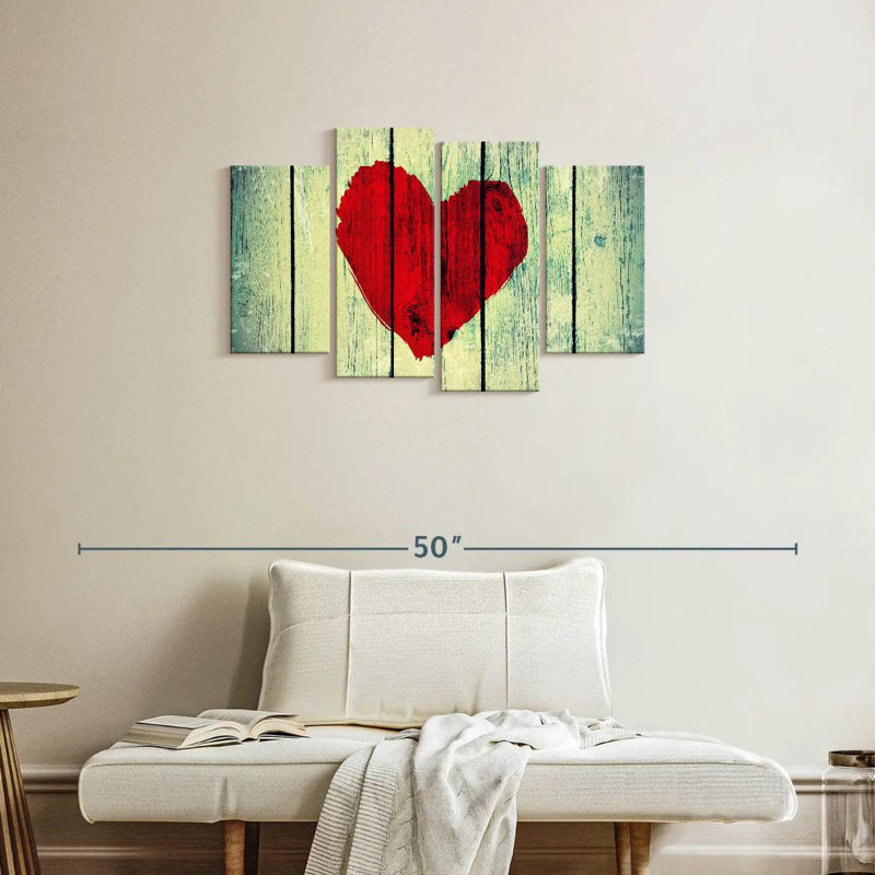 Painted Heart, H 22 po x l 36 po