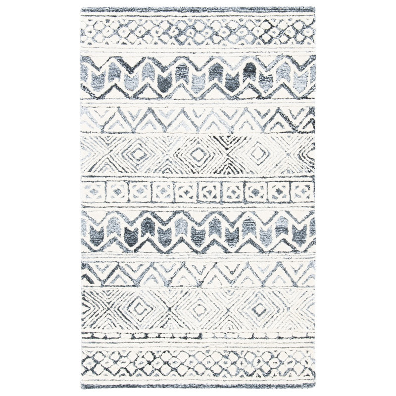 Roslyn Hand Tufted Performance Geometric Rug, Rectangle 3' x 5'
