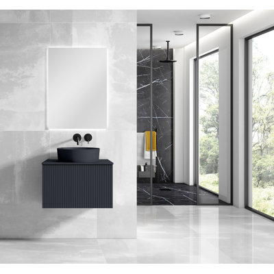 Ensemble de meuble-lavabo mural simple 24 po Aleemah