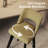 26.4" Swivel Bar Stools Set of 6, Black Solid Wood Legs & Metal Ring Footrest-780815917-780815916