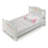 Doll Bed with Bedding and Free Personalization Kit - White Rose