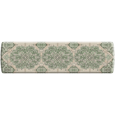Designer Comfort Anti‑Fatigue Kitchen Comfort Mat – Paloma Medallion Green