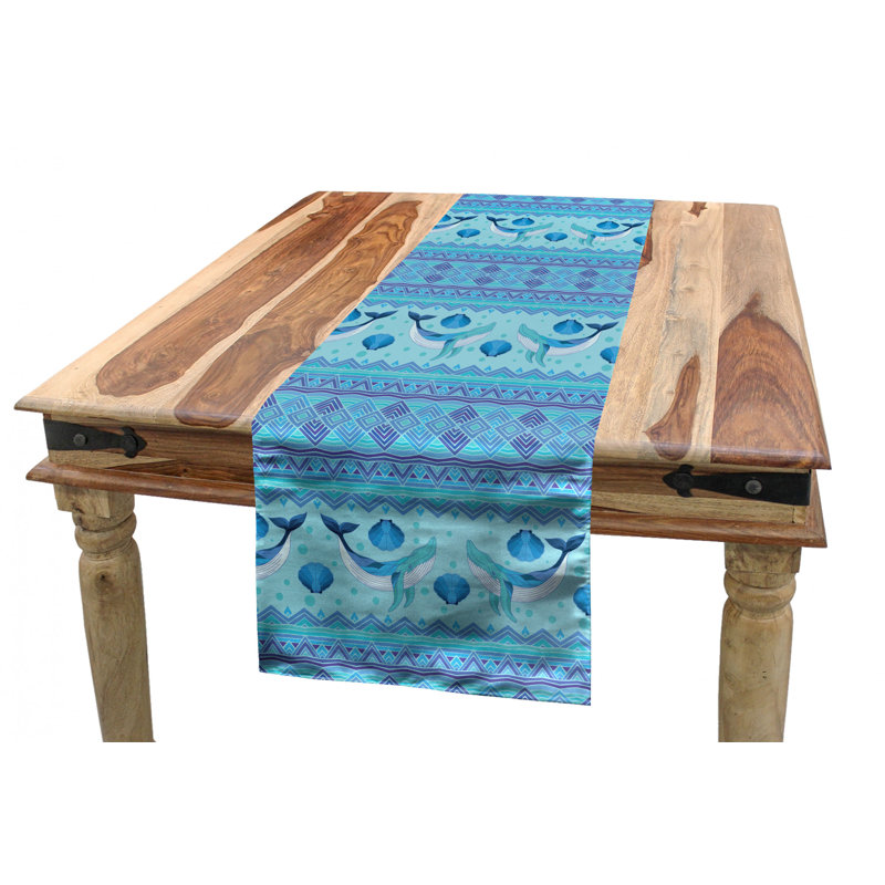 Chemin de table baleine, 120 po x 16 po