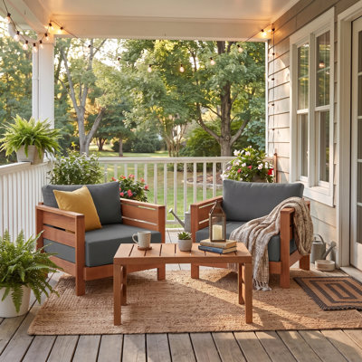2 - Person Patio Conversation Set with Cushions