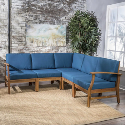 5-Pcs Sofa Set, Blue