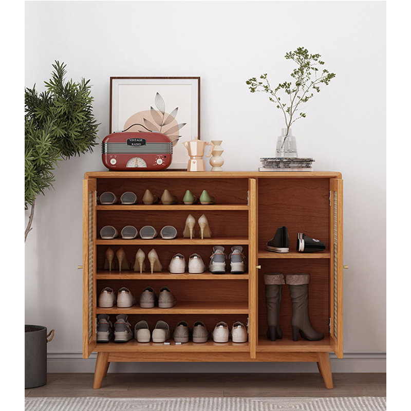 Armoire à chaussures en rotin minimaliste, moderne et minimaliste