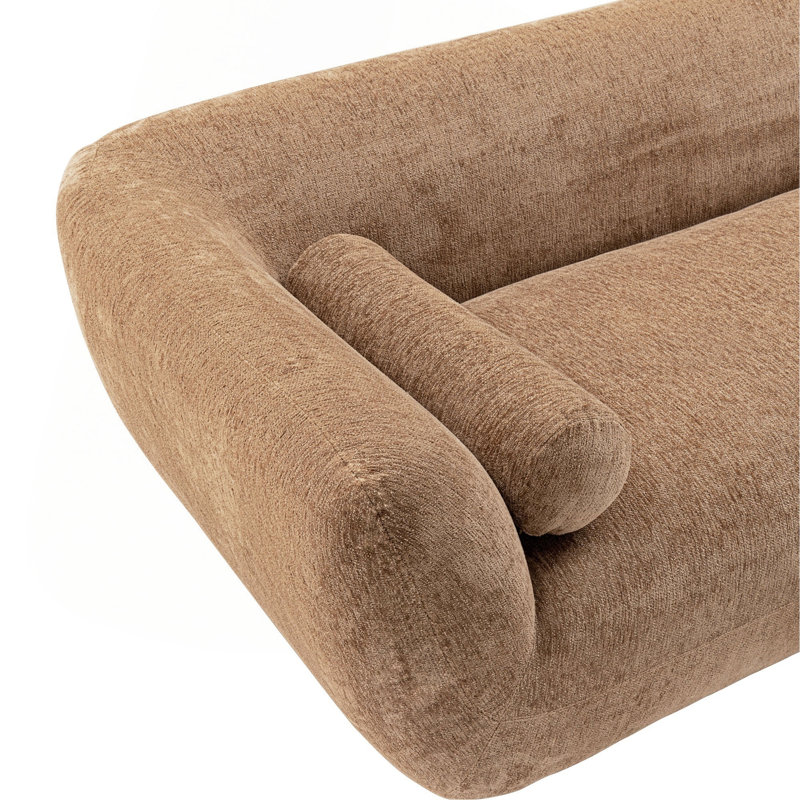 Canapé confortable en chenille, Marron clair