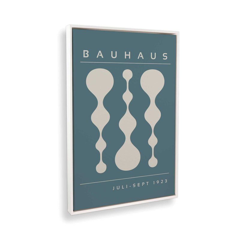 Strom Blue Retro Bauhaus, affiche II, reproduction sur toile, H 30,75 po x l 20,75 po, Blanc opaque
