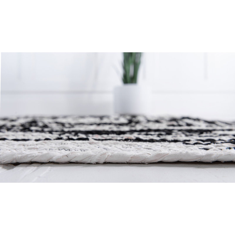 Ovgoros Cotton Abstract Indoor Rug, Rectangle 8' x 10'