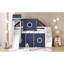 Lit mezzanine simple avec tente et tour-1354145660