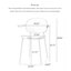 Chaise avec accoudoirs et dossier de style industriel
