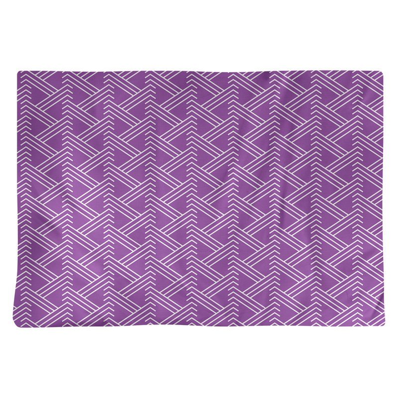 Napperon en coton 18 po classique Zig Zag, Violet/blanc, Coton