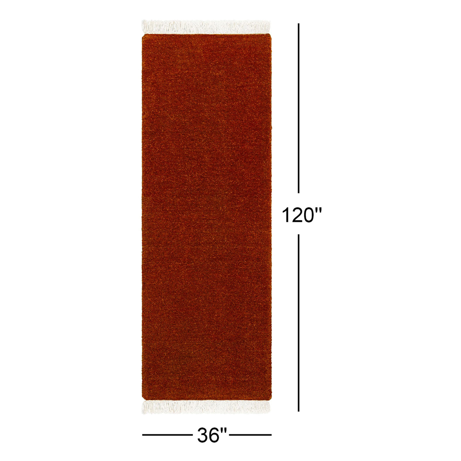 Clio Hand-Woven Red Wool Rug, Runner 3' x 10'