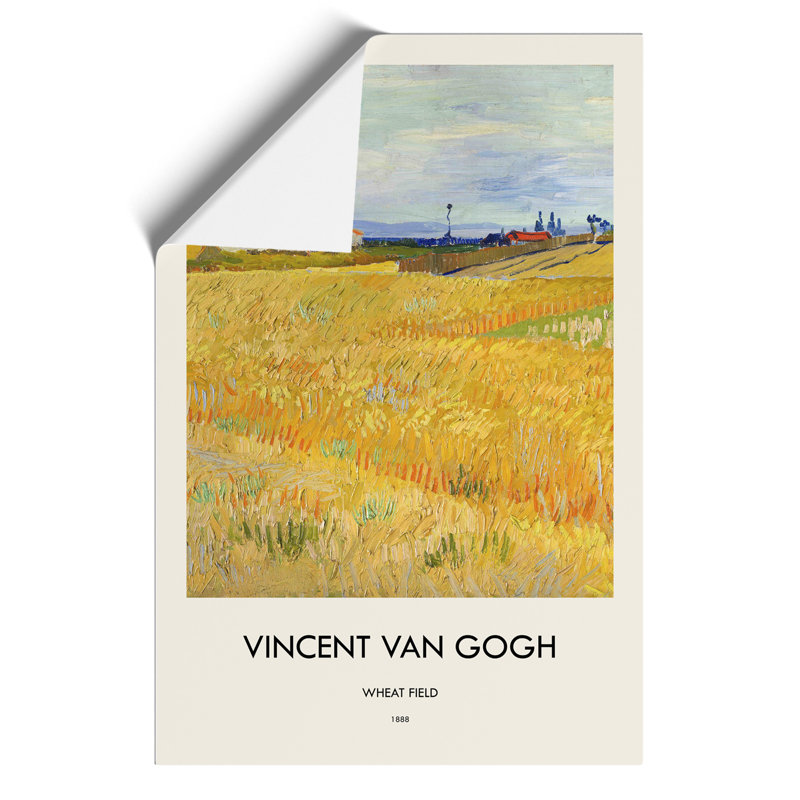Wheat Field by Vincent Van Gogh - No Frame Painting, 42cm H x 30cm W x 0.1cm D