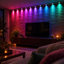 33ft Indoor Smart Plug-In LED String Lights with 30 RGBIC Color-Changing Downlights, App and Voice Control