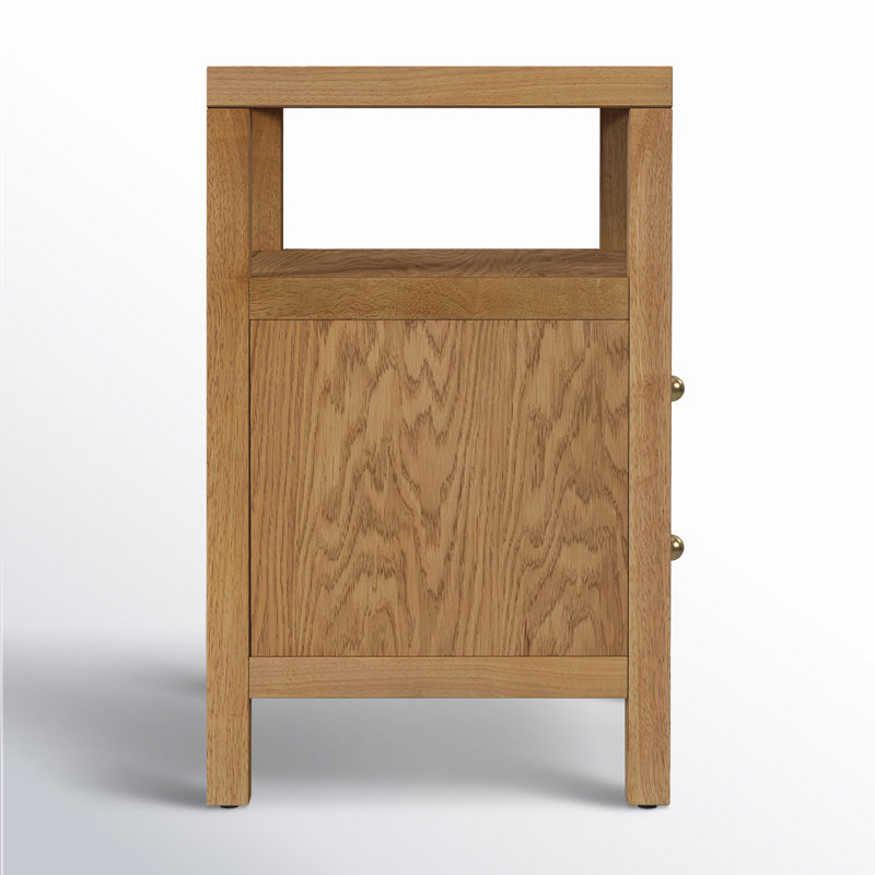 Nora 2-Drawer Nightstand, Natural