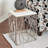 Square End Table With Stainless Steel Base