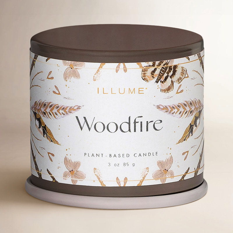 Demi Vanity Tin Candle, Woodfire, Demi Vanity Tin