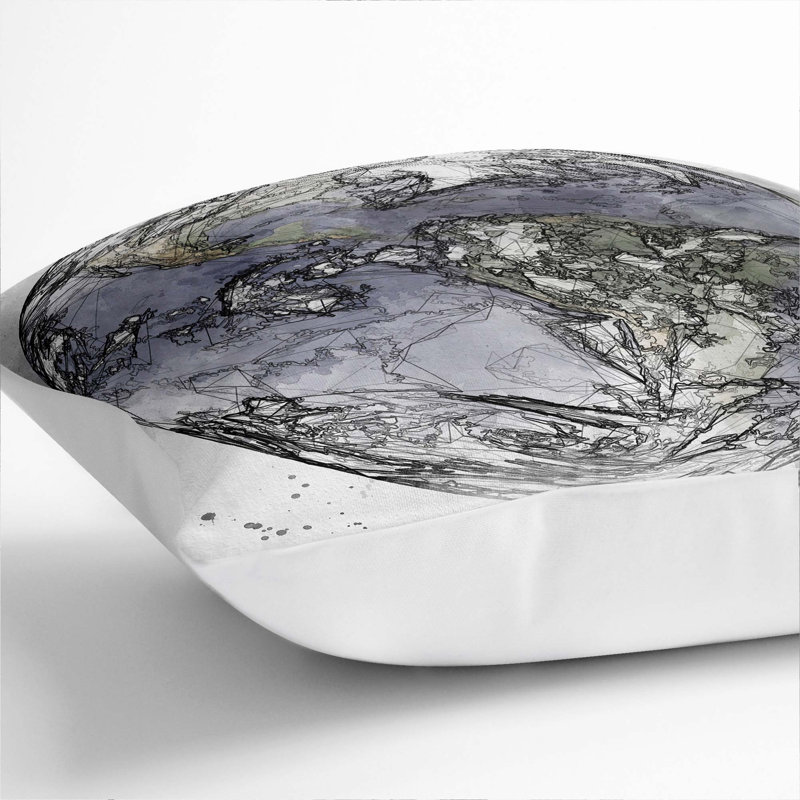 Image of Earth Cushion with Filling, 40cm H x 40cm W x 15cm D, White