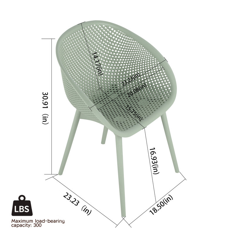 Ensemble de 2 chaises longues vert pâle avec table ronde blanche de 36 pouces - Ensemble de meubles de patio intérieur / extérieur toutes saisons