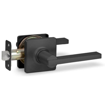 Stylware Maven Passage Lever Door Lock with Screws | Reversible Heavy Duty Stainless Steel | Locks for Hallways, Pantries & Closets 5" (1 Pack)
