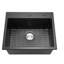 Évier encastré à simple cuve en composite de granite de 25 pouces pour cuisine, véhicule récréatif ou bar | Idée de cadeau