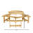 Outdoor 6 Person Picnic Table, 6 Person Round Picnic Table With 3 Built-In Benches, Umbrella Hole, Outside Table And Bench Set For Garden, Backyard, Porch, Patio-2019637605