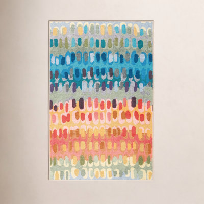 Paint Chip Multi Machine Printed Washable Rug