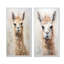 Minimalisme grunge Alpaca Portrait - Alpacas, ensemble de 2 reproductions d'art sur toile-102573094-102573097