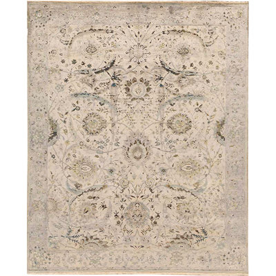 Hand-Knotted High-Quality Aqua Area Rug