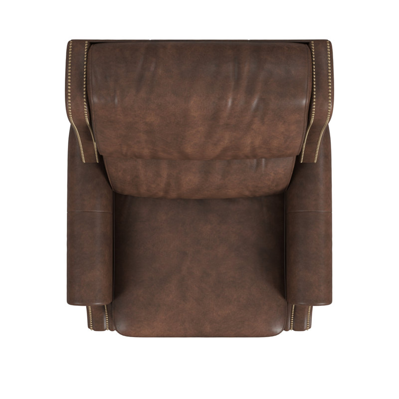 Huss Recliner, Manual, Mahogany, Anilina Cacao Genuine Leather