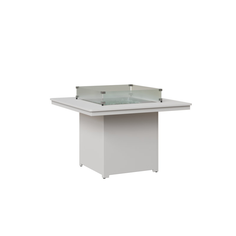 Berlin Gardens Numa Fire Pit Dining Table, Matte White